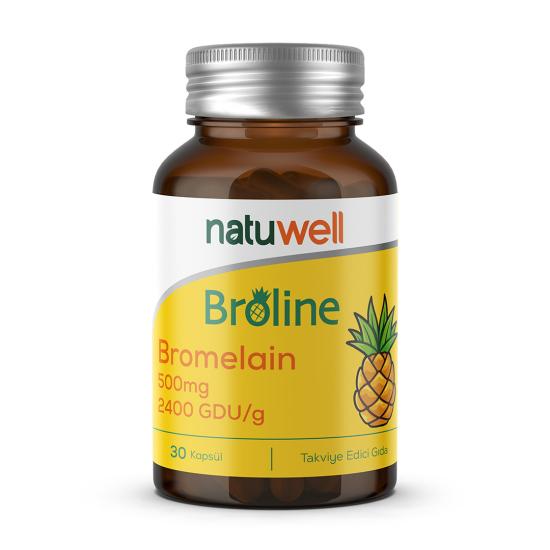 Broline Bromelain 500 mg – Takviye Edici Gıda
