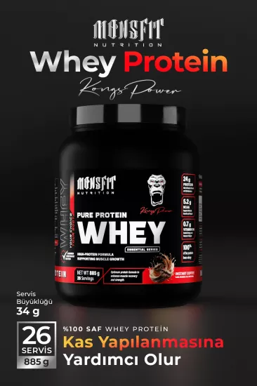 Whey Protein 885G (26 Servis) (Kahveli, Aromasız)